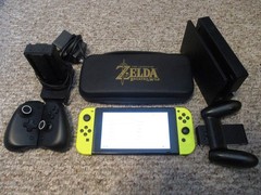 Nintendo Switch System 32GB Console w/Neon Yellow Joy-Cons +Charger + Dock