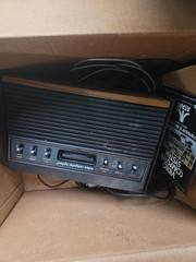 Atari CX2600 Video Computer System Console Black/Brown RF w/ Joysticks Manual