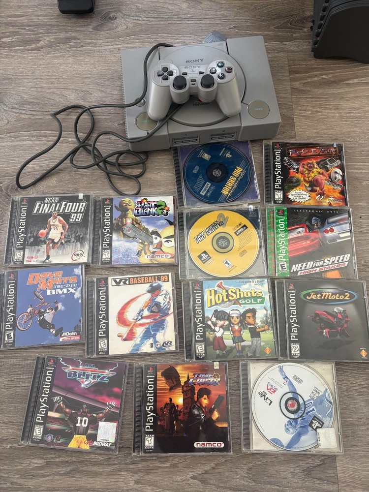PlayStation 1 PS1 Console, Controller, and Games Bundle – Tony Hawk and more