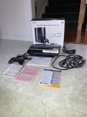 Sony PlayStation 3 PS3 80 GB Console CECHL01 w/ box manual controller bundle