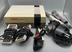 NES Bundle – Console, 2 Controllers, Gun, Rare QuickShot Scope, Magazines, Cords
