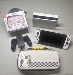 Nintendo Switch OLED White Console Pokemon Bundle – Used