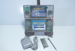 Nintendo DS Lite Transparent Clear Smokey Black Handheld System with Charger