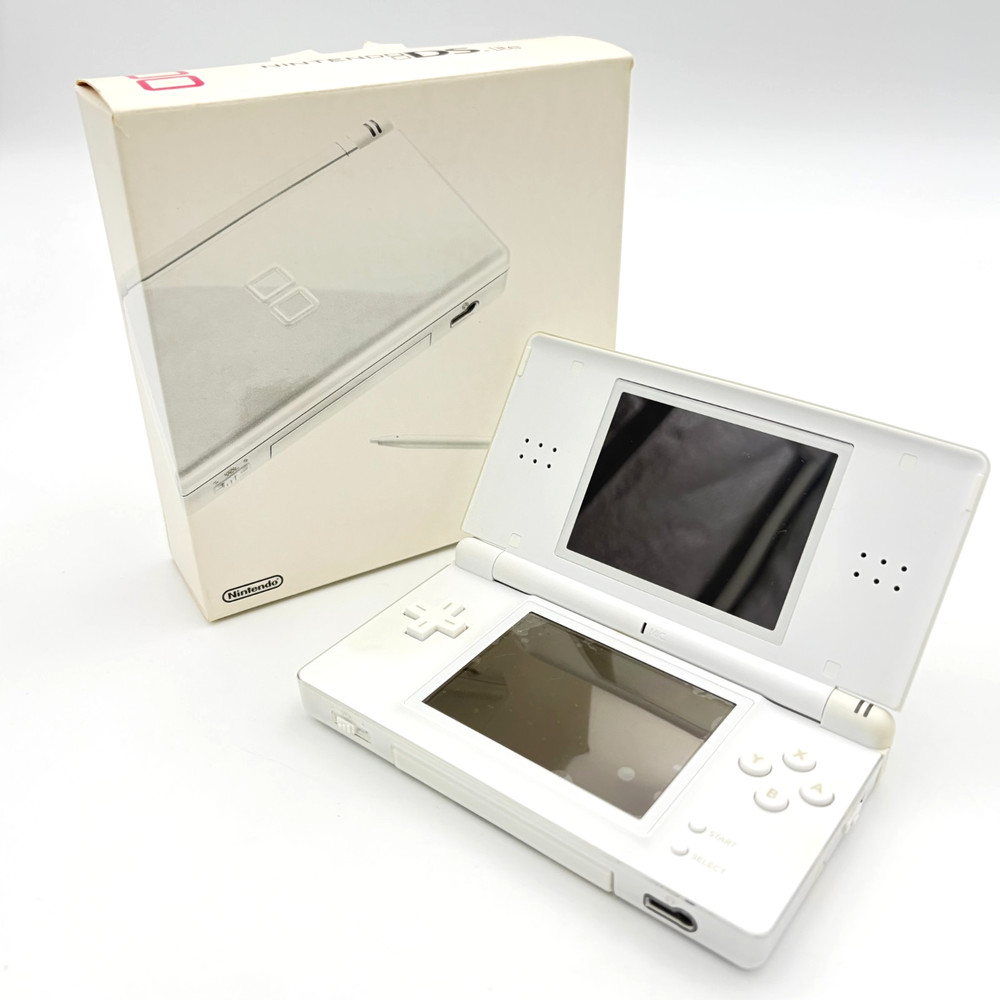 Nintendo DS Lite Crystal White Console Complete w/ Box Region Free Japanese Menu