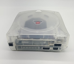 Sega Dreamcast Console System Bundle Clear Case & New Clock Battery HKT-3020