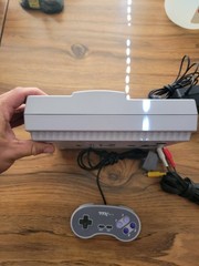 Super Nintendo Console Complete SNES System W/ 3rd Party Controller & OEM Plugs
