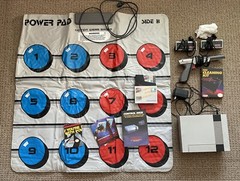 Nintendo NES BUNDLE Console ZAPPER Power Pad 2 Controller CLEANING KIT 3in1 Game