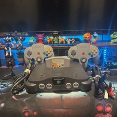 Nintendo 64 N64 Console Bundle OEM Controllers & Star Wars Game