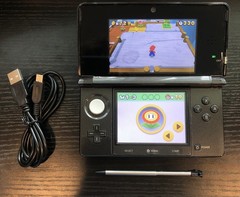 Nintendo 3DS Cosmo Black CTR-001 Console –New Charger/TouchScreen/Pad/Battery