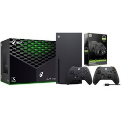 Xbox Series X 1TB Disc + Extra Controller + Charge Dock Bundle – Black