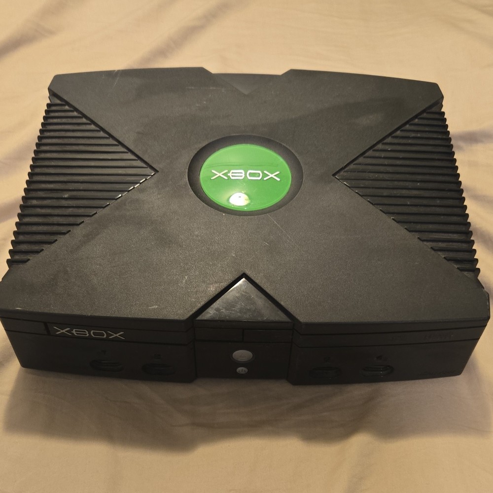 Microsoft Xbox Black Home Console Composite RCA Multiplayer Model 4068541 2002