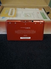 Nintendo 3DS Flame Red Handheld Console Complete w/Box & Charger w/12 Games Mint