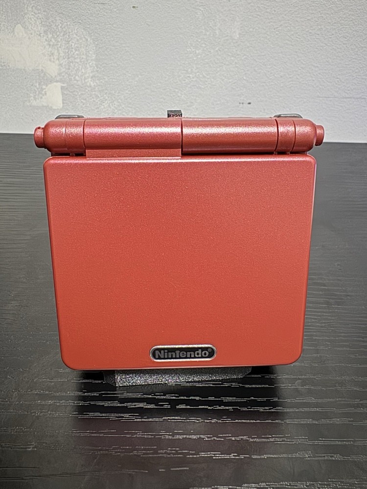 Nintendo Game Boy Advance SP with Charger and 1 Game (Read Desc) Flame Red