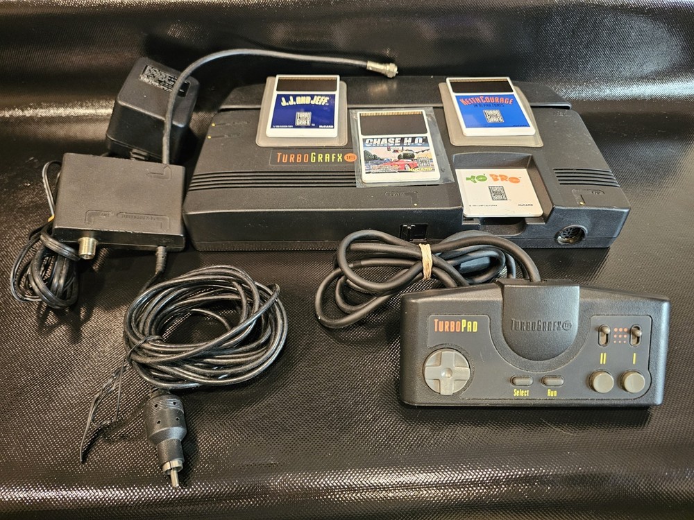 Turbo Grafx 16 Console Bundle With 4 Games Tested And Works