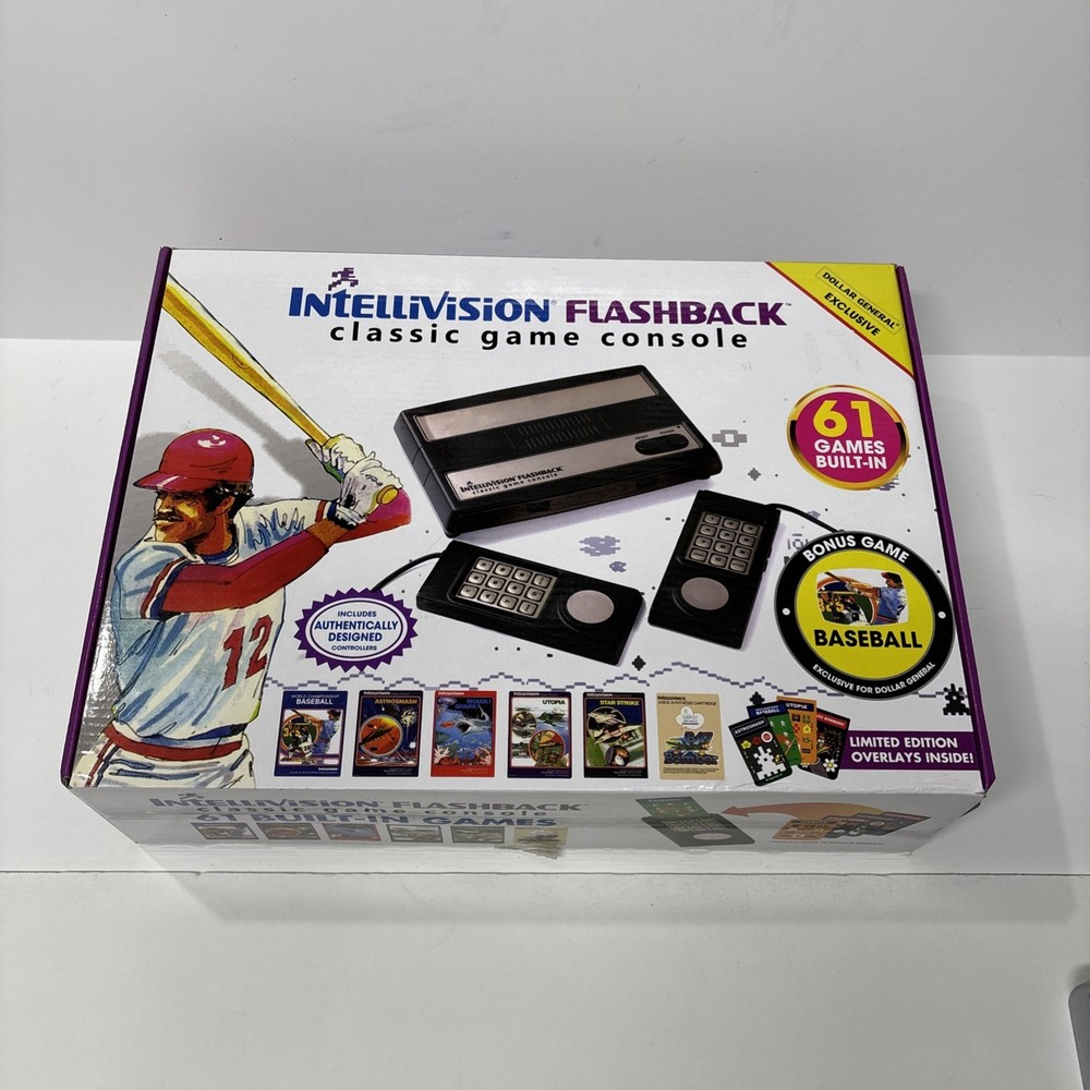 INTELLIVISION Flashback Classic Console 61 Games With Box. Tested.