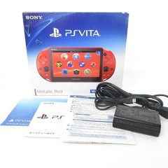 【Excellent】Sony PS Vita PCH-2000 Metallic red Wi-Fi Model Console #ReRe0514/03