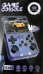 R36S Handheld Game Console 3.5in IPS Display 640×480 Resolution Purple