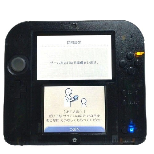 Nintendo 2DS Clear Black Console only testef Japanese ver from Japan