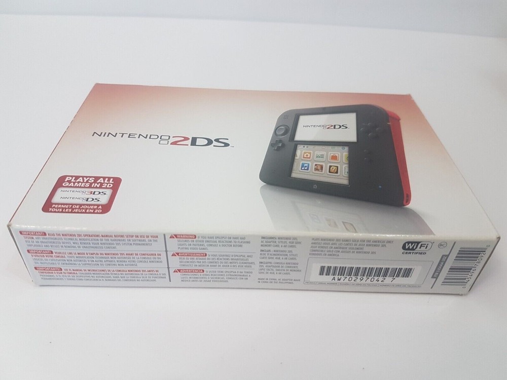 Nintendo 2DS: Crimson Red Console [Brand New Factory Sealed!]