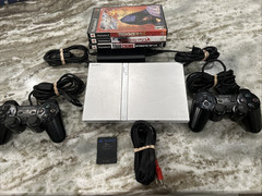 Sony PlayStation 2 PS2 Slim Bundel Silver Condole SCPH-77001 SEE PHOTOS