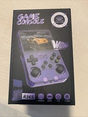 R36S Handheld Game Console 640×480 Quad-Core ARM 1GB RAM Purple 64 Gb TF Card