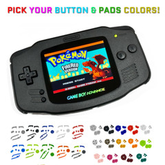 Nintendo Game Boy Advance GBA Black System 101 Bright Backlit V5 IPS LCD BUTTONS
