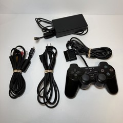Sony PlayStation 2 Slim PS2 Console SCPH-75001 Black W/ Cords & Controller