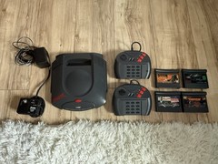 Atari Jaguar Console TESTED Bundle NTSC w/ 2 Controllers, Power Supply & 4 Games