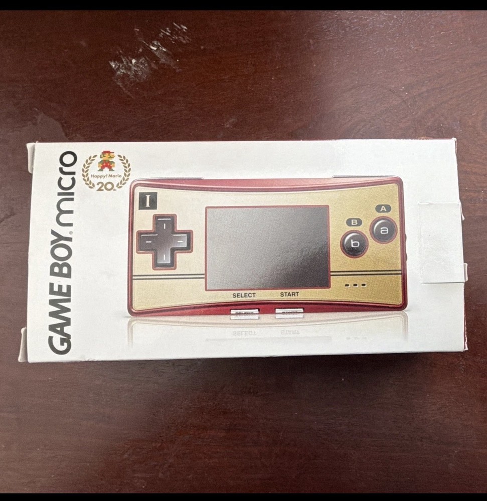 Nintendo Game Boy Micro Famicom Version Red Gold NTSC-J GBA Near Mint