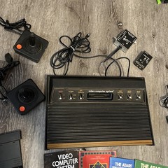Atari CX-2600 Console W/Controllers, Cables & Lots Xtra See Pics & Description