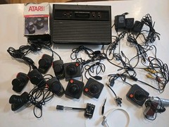 Atari 2600 Console And 27 Games Plus Controllers Lots Of Manuals, Cords Untested