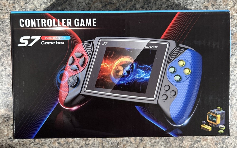 Game box S7 Handheld Console High Definition Screen TV Connection Red Blue Black