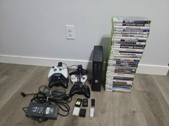 Xbox 360 S Console Bundle 4 Controllers 30+ Games No Hard Drive Tested Works