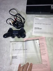 Sony PlayStation 3 PS3 80 GB Console CECHL01 w/ box manual controller bundle