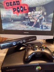 Microsoft Xbox 360 S Black Console Model #1439 Bundle With 10 Games