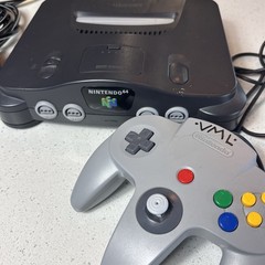 N64 Nintendo 64 Console + ONE CONTROLLER + Cords – pre owned