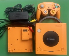 Nintendo GameCube Console Orange Gameboy Player Controller JAPAN Tested No Disc