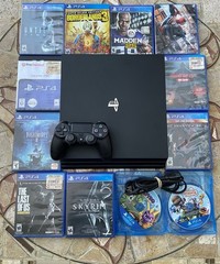 PS4 Pro 1TB Console Bundle 12 Games Controller Cords Tested FW 10 Spider-Man