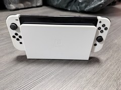 Nintendo Switch White OLED Console with Base Accessories
