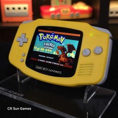 Yellow Game Boy Advance GBA Console with iPS V5 Backlight Backlit LCD MOD