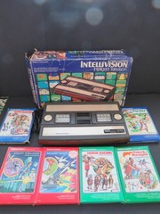 INTELLIVISION MATTEL Console Vintage + 6 Complete Games w/Manuals Overlays