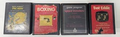 Atari 2600 Console & 4 Games Unknown Condition Missing Plugs As-Is