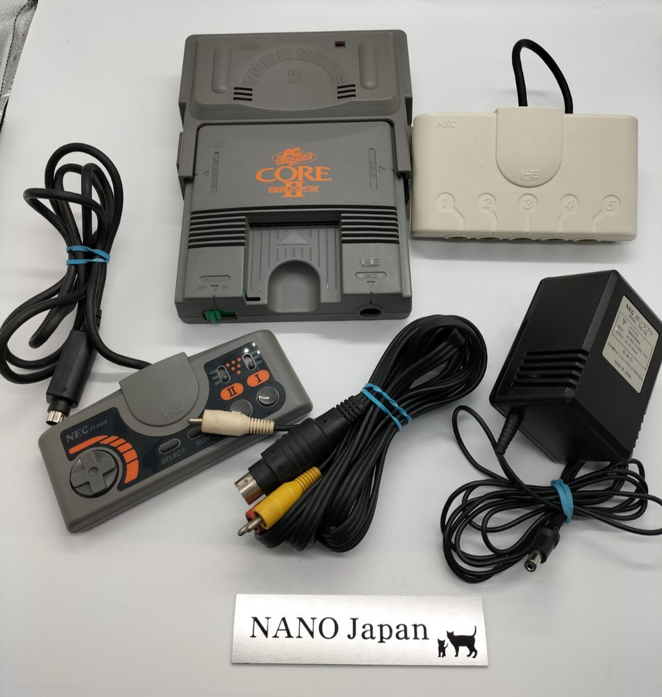 NEC PC Engine Coregrafx Ⅱ Console PI-TG7 Working Japan Used