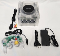 Nintendo GameCube Translucent CLEAR Gaming Console DOL-101 System Bundle Set NGC