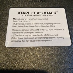 Atari Flashback Classic Game Console & Power Cord 2 Wireless Controllers 06/2015