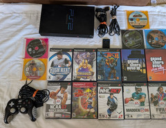 PS2 SCPH-30001 Console Controller Memory Card 15 Games TESTED