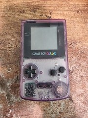 TESTED, WORKING, Nintendo CGB-S-SA Game Boy Console – Clear Skeleton Purple