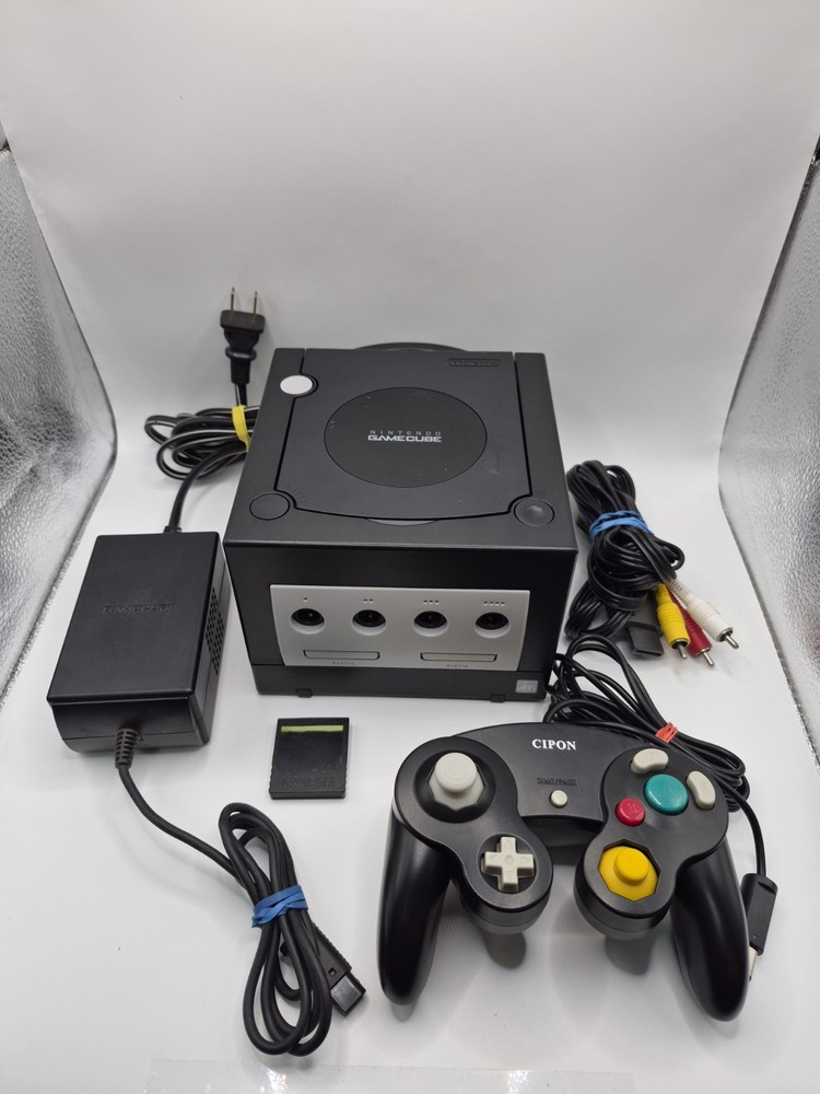 Nintendo GameCube Console Bundle Tested Works Controller Cables DOL-001 Cleaned