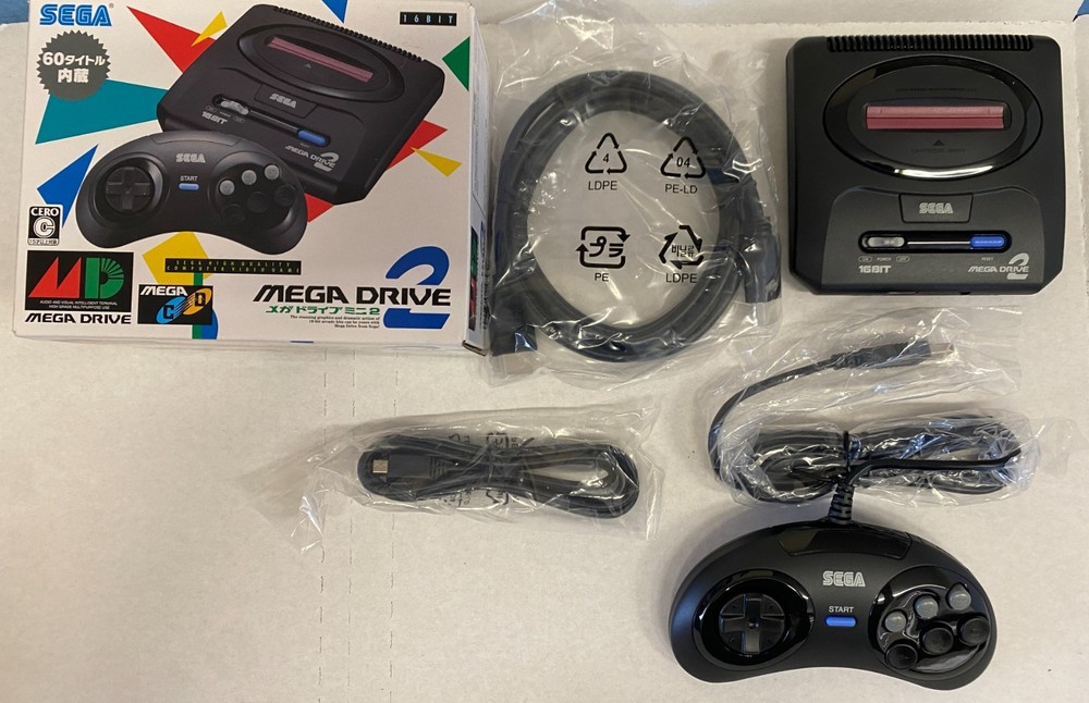 Mega Drive Mini 2 Game console – Black, Never Used, Open Box