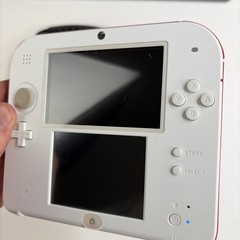 Nintendo 2DS White & Red Handheld System w/Charger Stylus Case US Model